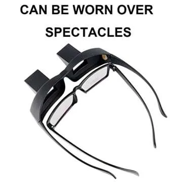 vinmax Bed Prism Spectacles Horizontal Mirror Lazy Readers Glasses 90 Degree Prism Glasses for Laying Down Reading and Watching TV - New Upgrade