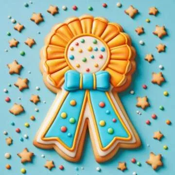 Blue Ribbon Prize 3.5 Inch Cookie Cutter – Tin Plated Steel Durable Baking Tool
