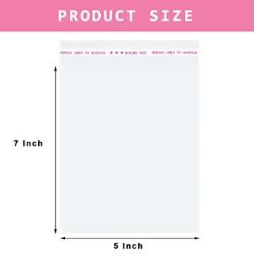 Morepack Self Sealing Cellophane Bags,5x7 Inches 200 Pcs Clear Cookie Bags Resealable Cellophane Bag...