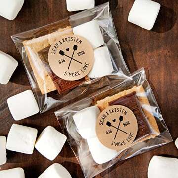 Morepack Self Sealing Cellophane Bags,5x7 Inches 200 Pcs Clear Cookie Bags Resealable Cellophane Bags Self Adhesive for Packaging Cookies,Favors, Products