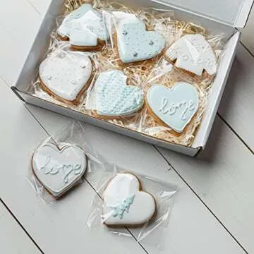 Morepack Self Sealing Cellophane Bags,5x7 Inches 200 Pcs Clear Cookie Bags Resealable Cellophane Bags Self Adhesive for Packaging Cookies,Favors, Products