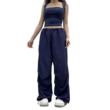 Trendy Women's Low Waist Cargo Pants in Multiple Colors