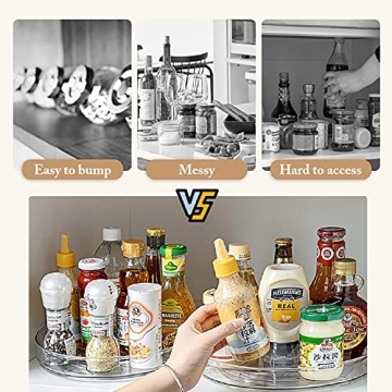 Lazy Susan Turntable Organizer 2-Pack for Easy Storage