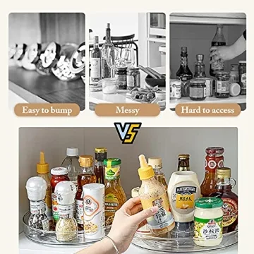 Lazy Susan Turntable Organizer 2-Pack for Easy Storage