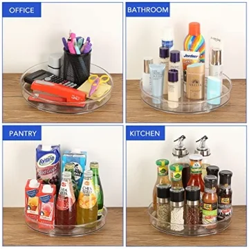 Lazy Susan Turntable Organizer 2-Pack for Easy Storage