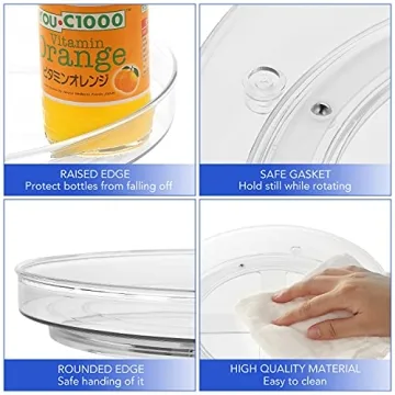 Lazy Susan Turntable Organizer 2-Pack for Easy Storage