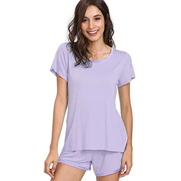 GYS Women’s Pajama Set - Soft Sleepwear 2-Piece Short Sleeve Loungewear