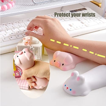 EALEK Cute Rabbit Shaped Wrist Rest Pad for Comfort