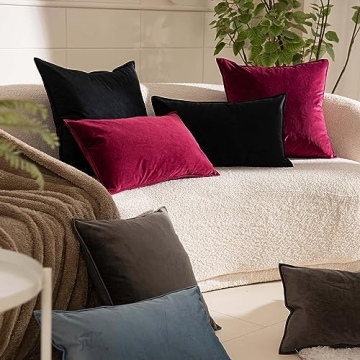 JUSPURBET Decorative Velvet Pillow Covers Set of 2