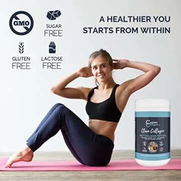 Collagen Peptides Powder 2lb (32oz) Jar - Clean Collagen® - Unflavored, Grass Fed, Paleo, Non GMO, Kosher - Highly Soluble Protein