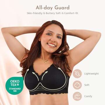 MomWills Nursing Bras for Breastfeeding, Seamless Ultra Comfort Maternity Bra, Natural Shape Pregnancy Bras for Women