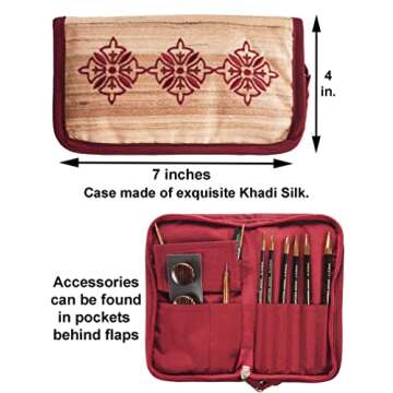 Lantern Moon Bequest 6-Inch Tunisian Interchangeable Crochet Hook Set Handcrafted Ebony Sizes US G, ...