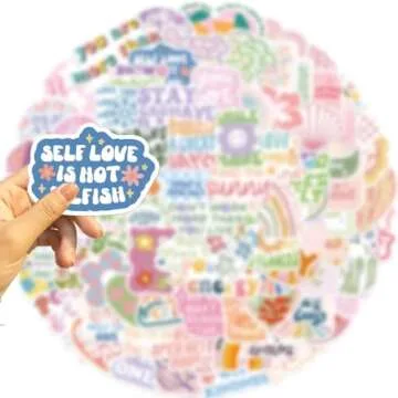 Cute Preppy Stickers Pack 100pcs Waterproof Motivational Vinyl