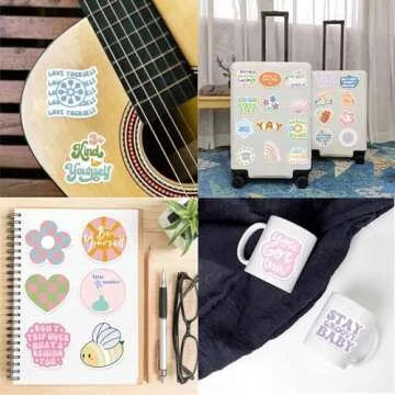 Cute Preppy Stickers Pack 100pcs Waterproof Motivational Vinyl