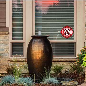 Pet Alert Static Clings, Key Tags, Wallet Cards - FIRE Safety Alert and Rescue (10 Pack) - Save Your Pets encase of Emergency or Danger Pets in Home for Windows, Doors Sign (Fireman)