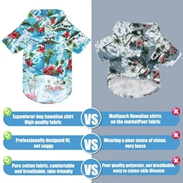 EXPAWLORER Hawaiian Dog Shirt - Stylish Summer Wear for Pets