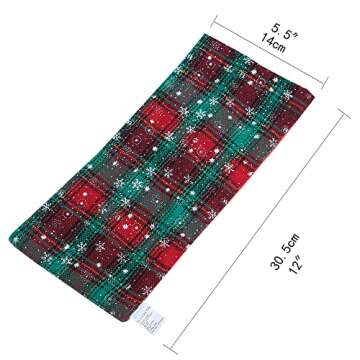 E-TING Sleeping Bag Christmas Accessory for Doll（Red-Green Plaid with Snowflakes）