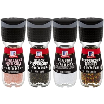 McCormick Salt & Pepper Grinder Variety Pack for Flavor
