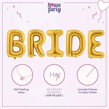 HOUSE OF PARTY Bride Balloon - Perfect Wedding Decor