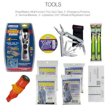 Ready America 72 Hour Deluxe Emergency Kit, 2-Person 3-Day Backpack, First Aid Kit, Survival Blanket, Power Station, Emergency Food, Portable Disaster Preparedness Go-Bag for Earthquake, Fire, Flood