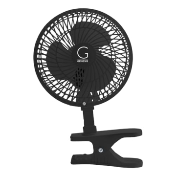 Genesis 6-Inch Clip Convertible Table-Top & Clip Fan Two Quiet Speeds - Ideal For The Home, Office, ...