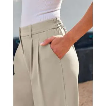 LILLUSORY Stylish High Waisted Dress Pants for Women