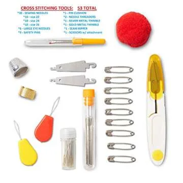 Lonkiktik Embroidery Floss Kit Cross Stitch Floss Kit Thread, Storage Organizer Kit Friendship Brace...