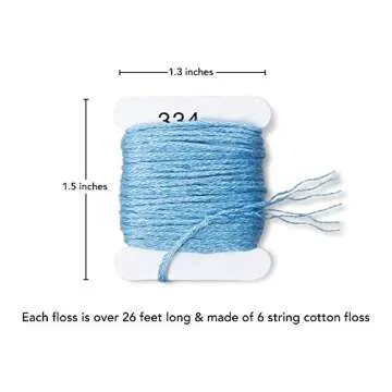Lonkiktik Embroidery Floss Kit Cross Stitch Floss Kit Thread, Storage Organizer Kit Friendship Bracelets Floss and Cross Stitch Tools for String Make, Hand Embroidery, Knitting and Sewing gifts