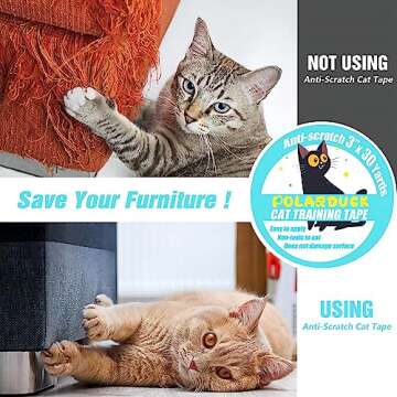 Polarduck Anti Cat Scratch Tape: Transparent & Effective Furniture Protector