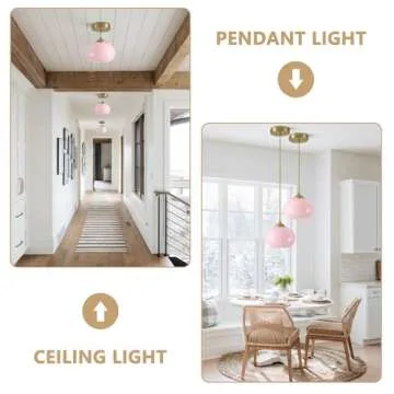 KCO Pink Globe Pendant Light for Stylish Home Lighting