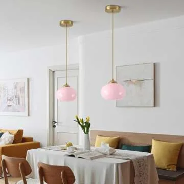KCO Pink Globe Pendant Light for Stylish Home Lighting