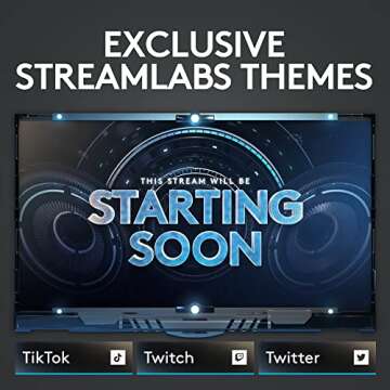 Logitech for Creators Blue Yeti Game Streaming Kit with Yeti USB Gaming Mic, Streaming, Twitch, Discord, Studio Quality Sound, Exclusive Streamlabs Themes, Custom Blue Pop Filter, PC/Mac/PS4/PS5