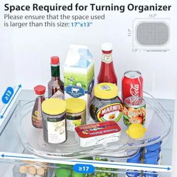 StackHelper Lazy Susan Organizer Fits Most Refrigerators