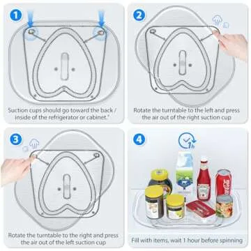 StackHelper Lazy Susan Organizer Fits Most Refrigerators