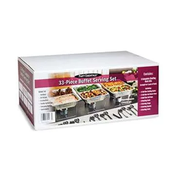 Party Essentials - UPK-33 33 Piece Party Serving Kit, Includes Chafing Kits and Serving Utensils