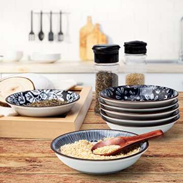 Eisinly Dipping Bowls, Soy Sauce Dish Ceramic, 3 OZ Small Serving Bowls for Side Dishes Vintage Blue...