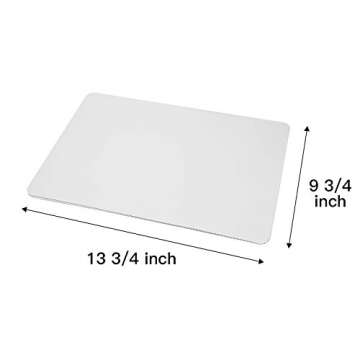ONE MORE White Quarter Cake Sheet 13.75" x 9.75" Cake Board Sturdy Rectangle Greaseproof Pad Full 15...