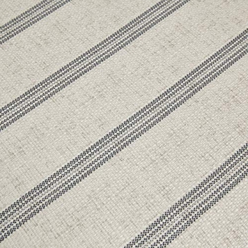 MARTHA STEWART Ellen Accent Ottoman - Solid Wood Frame, Soft Fabric, Hexagonal Small Stool Chair - Modern Foam Padded Top Footstool Living Room Furniture Natural, 18" W x 18" D x 16" H, Natural