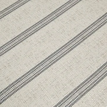 MARTHA STEWART Ellen Accent Ottoman - Solid Wood Frame, Soft Fabric, Hexagonal Small Stool Chair - Modern Foam Padded Top Footstool Living Room Furniture Natural, 18" W x 18" D x 16" H, Natural