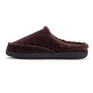 MUK LUKS mens Men's Faux Suede Clogs Slipper, Brown, 9-Aug US
