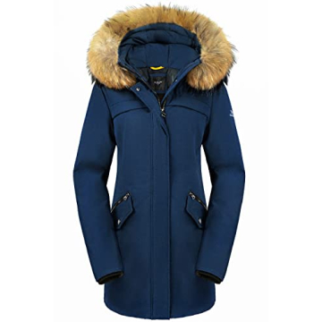 Orolay Women's Thickened Winter Down Coat – Stylish Parka with Fur Hood