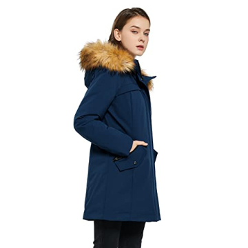 Orolay Women's Winter Down Coat with Fur Hood - Warm & Stylish