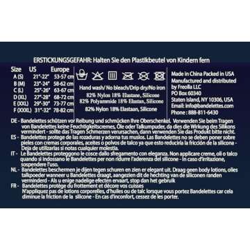 Bandelettes Original Patented Elastic Anti-Chafing Thigh Bands *Prevent Thigh Chafing*- Dolce Black Size B