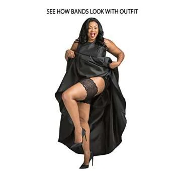 Bandelettes Original Patented Elastic Anti-Chafing Thigh Bands *Prevent Thigh Chafing*- Dolce Black Size B