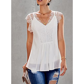 Sidefeel Women Crochet Lace Tank Top - Chic and Versatile