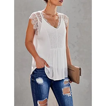 Sidefeel Women Crochet Lace Tank Top - Chic and Versatile