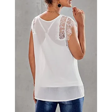 Sidefeel Women Crochet Lace Tank Top - Chic and Versatile
