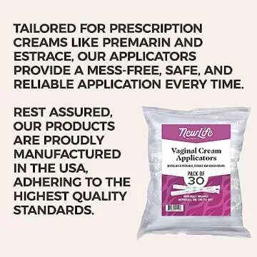Disposable Plastic Vaginal Applicator Pack: Hygienic Threaded Injector to Fit Preseed Lubricant, Estrace, Personal Lube and OTC Gel or Cream Products - With Dosage Measurements - 30 Pack
