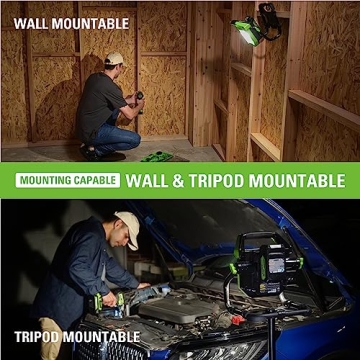 Greenworks 24V LED Work Light with 2000 Lumens and Tripod Mount
