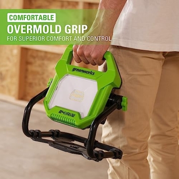Greenworks 24V LED Work Light with 2000 Lumens and Tripod Mount